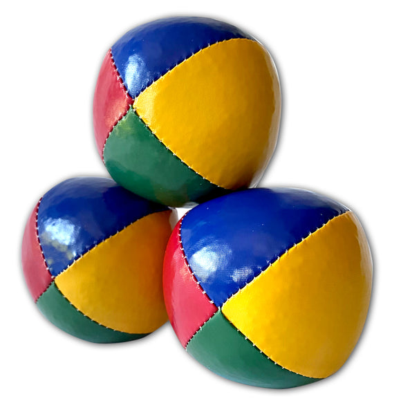 3 Professional Quality Multi-colored Beach Ball Juggling Balls