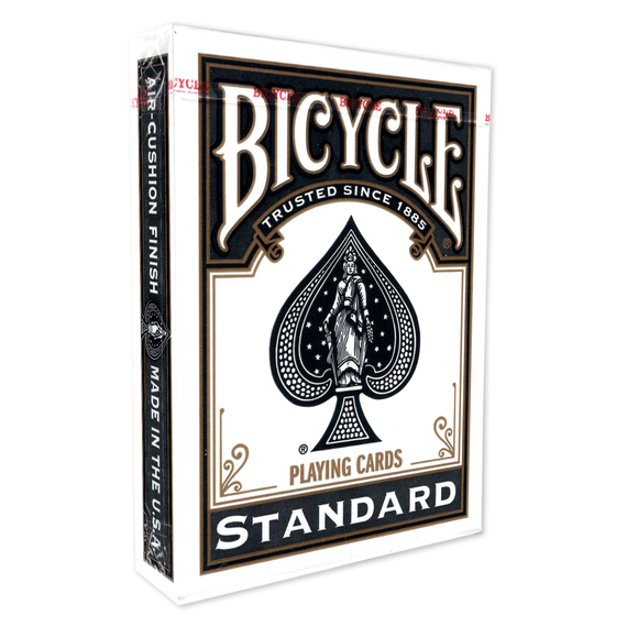 Front View of Black Backed Bicycle Playing Cards