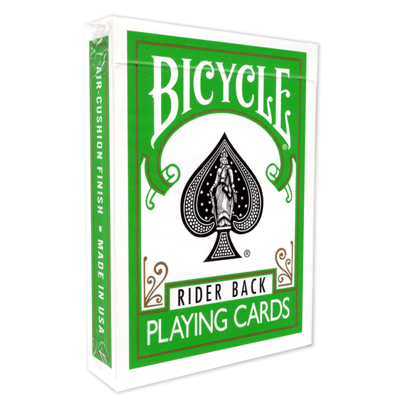 Front of Green Backed Bicycle Playing Cards Box
