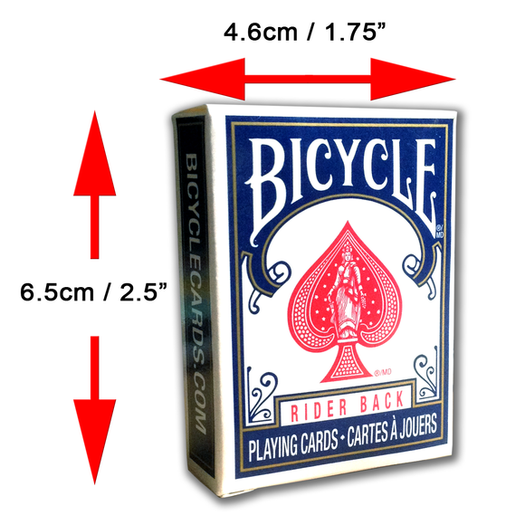 Packaging of Mini / Small Rider Backed Bicycle Playing Cards (Half Size)