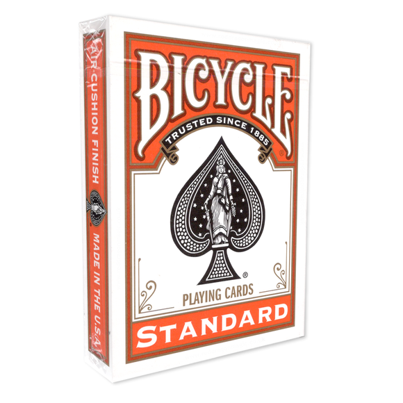 Front of Orange Backed Bicycle Playing Cards