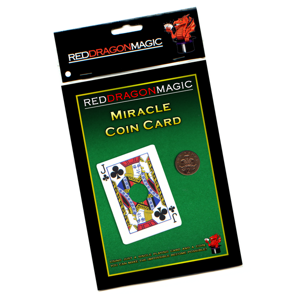 Packaging of Miracle Coin Card Magic Trick