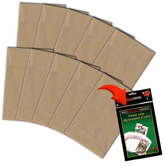 10 Additional Envelopes for Torn & Restored Card In Orange