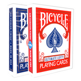 Bicycle Ultimate Lefty playing cards packaging with red and blue design.