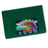 A quality close-up pad / mat in green in professional size with a plain design. Perfect for performing with cards, coins and other small magic props. Sold by Red Dragon Magic.