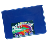 A quality close-up pad / mat in blue of a standard size with a plain design. Perfect for performing with cards, coins and other small magic props. Sold by Red Dragon Magic.