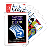 1 Way Forcing Deck RED Backed Bicycle - Choose Suit & Value