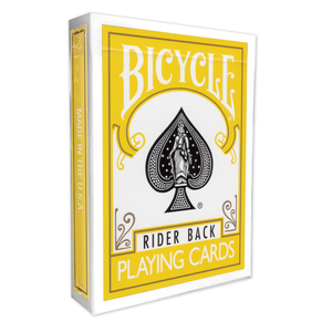 Front view of Yellow Backed Bicycle Playing Cards